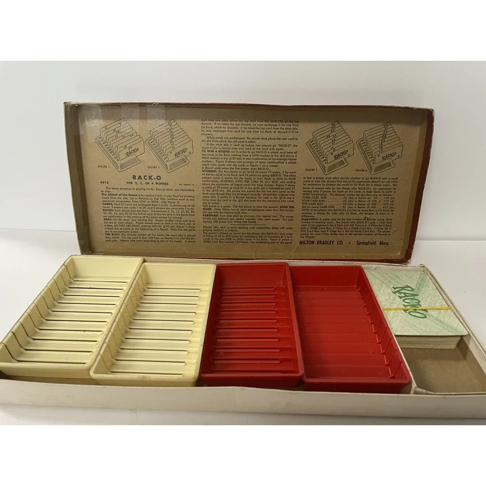 Vintage‎ 1956 Milton Bradley Rack-O Card Game Complete